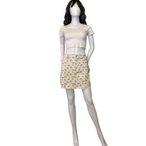 Wild Fable Floral Denim Mini Skirt